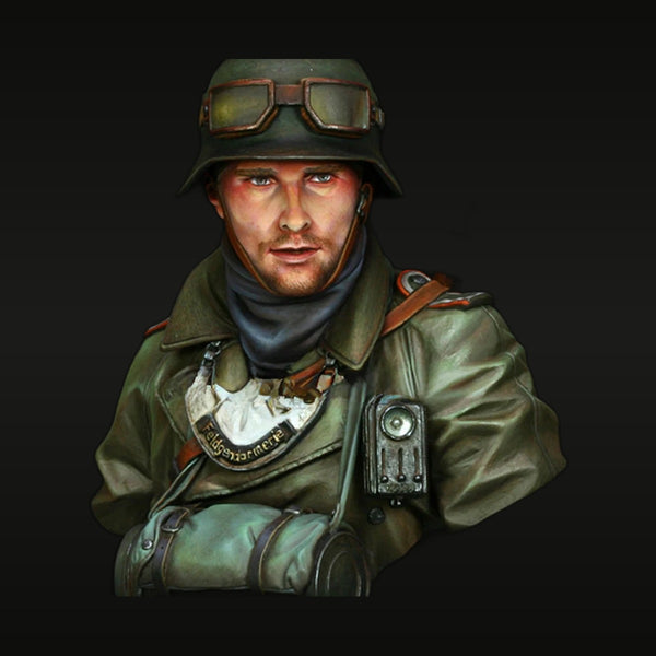WWII German Wehrmacht NCO Portrait with Goggles 1/10 Resin Bust