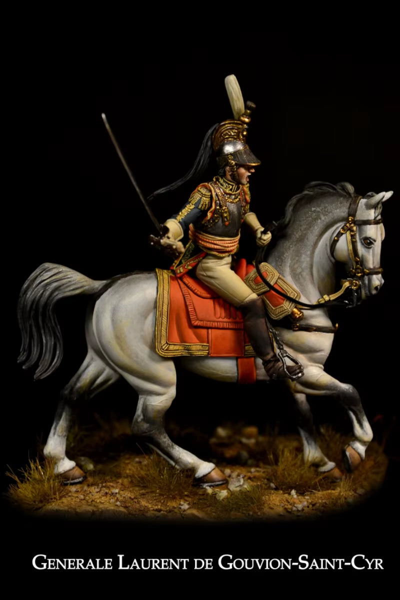 Napoleonic French Cavalry Horse with Saddle Tack 1/32 Resin Kit - resin model view 4