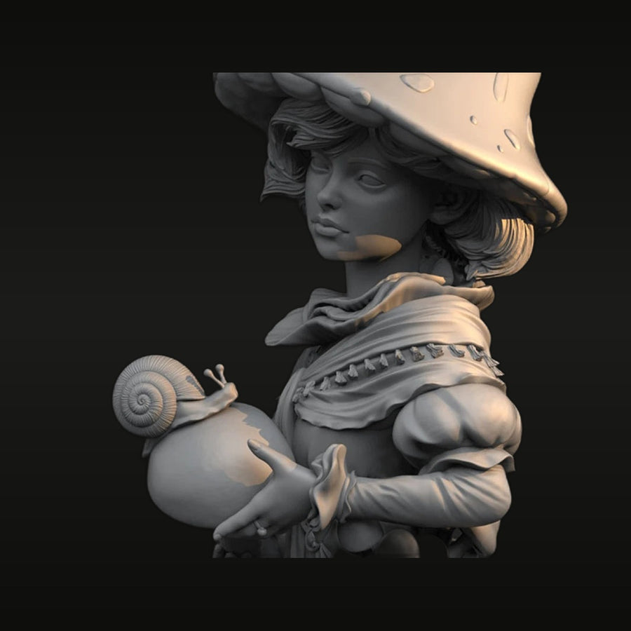 Daisy the Mushroomancer 1/10 Scale Resin Bust - unpainted resin model kit