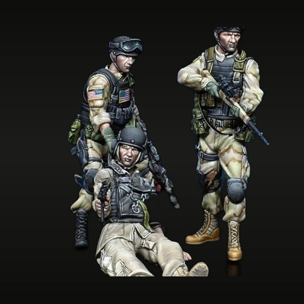 Modern US Army Somalia Operation Gothic Serpent 3-Figure Set 1/35 Resin Kit