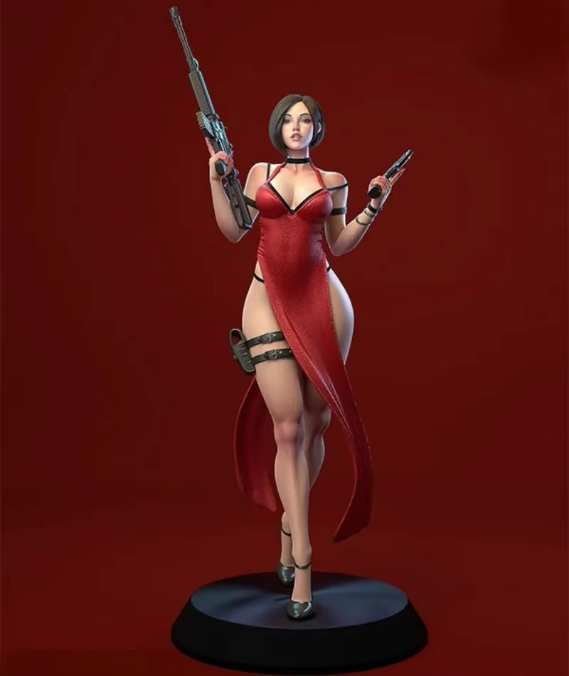 1/24 Scale Resin Figure Assembled Model Kit Horror Game Female Gunner Miniature Unassembled Unpainted 3D Printing Sculpture