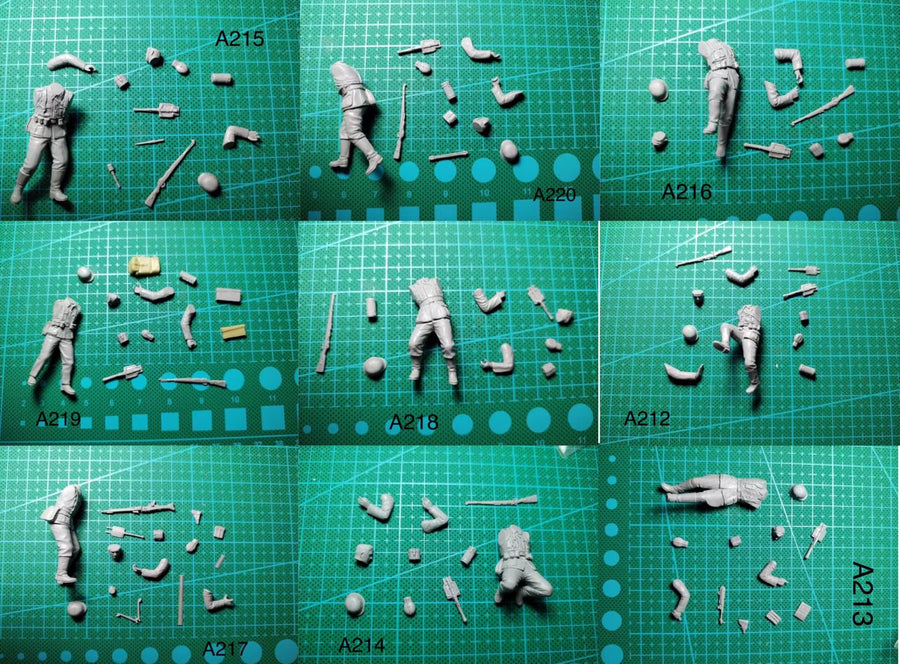 1/35 Resin Model Figure Gk，German Soldier, Unassembled and Unpainted Kit