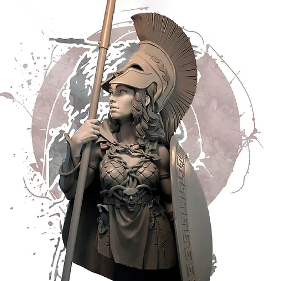 1:10 Die-Casting Resin Model GK Bust Statue of Warrior and Female Warrior in Unpainted Condition