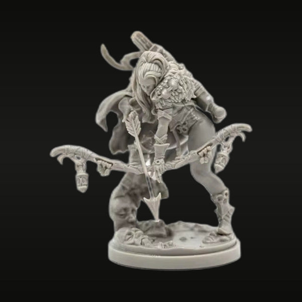 Fantasy Horned Orc Warrior with Battle Axe 75mm Resin Figure Kit