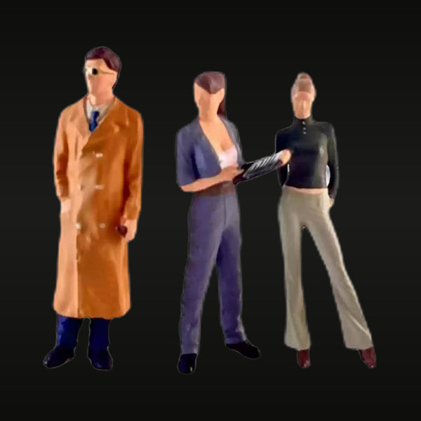 Modern Civilian Business Figures Set 3-Pack 1/64 Resin Figure Kit