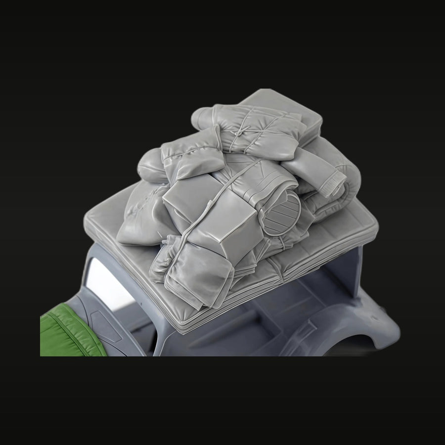 WWII Military Cargo Crates Sandbags Supply Load 1/35 Resin Diorama Accessory Kit - unpainted resin model kit