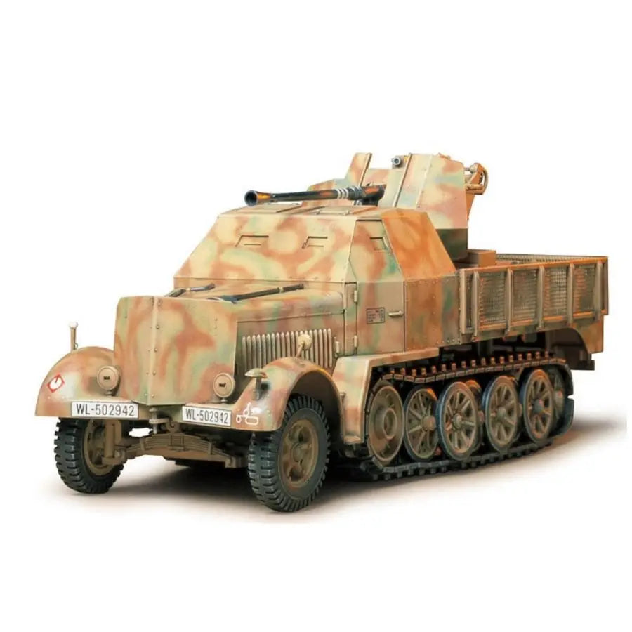 WWII German Sd.Kfz.10/5 Halftrack with 20mm Flak Gun 1/35 Resin Vehicle Kit - resin model view 2