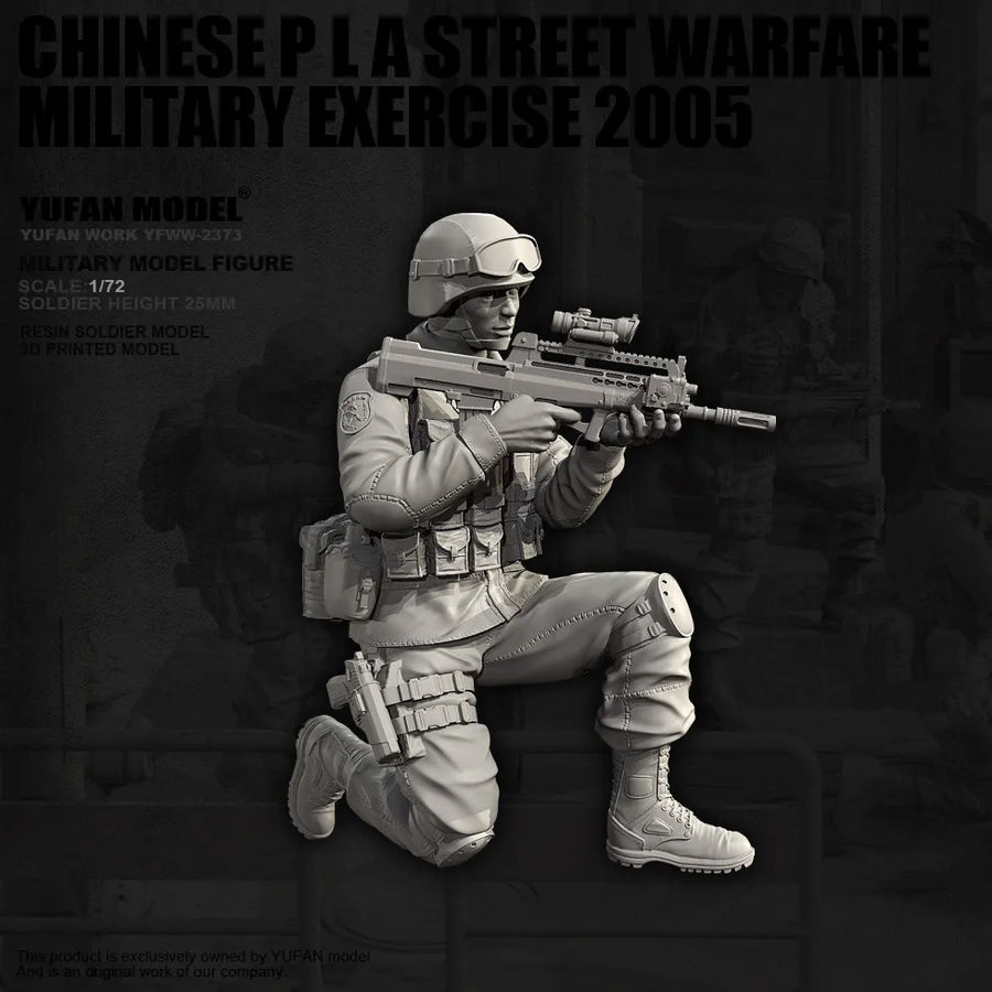 Modern Tactical Operator with Assault Rifle 1/35 Resin Figure Kit - resin model view 2