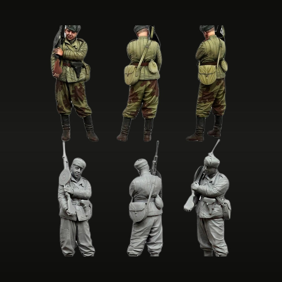 WWII Soviet Infantry Set 1943-1945 1/35 Scale Resin Figures - unpainted resin model kit