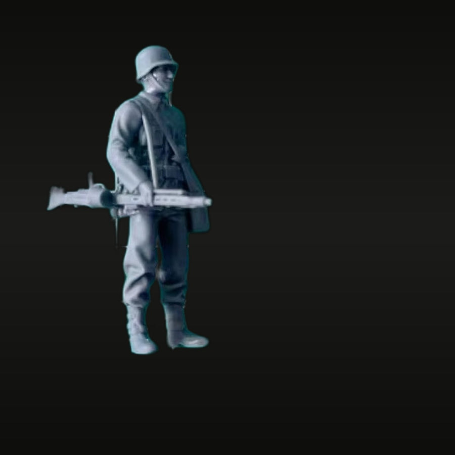 WWII German MG42 Gunner 1/35 Resin Figure Kit - unpainted resin model kit