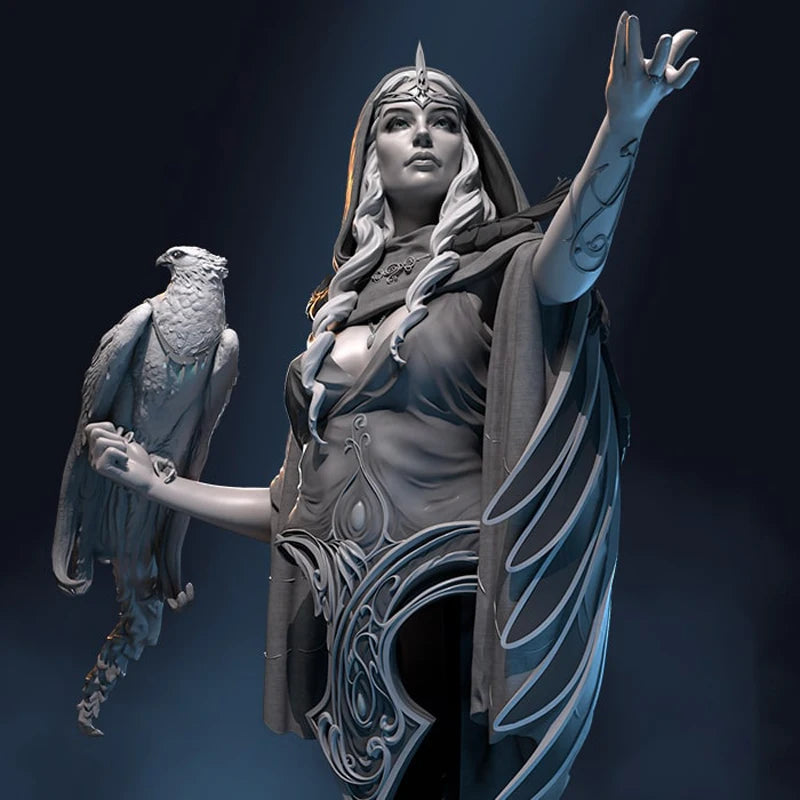 1/10 Resin Half-Length Portrait Figure Character Unpainted Model Kit, Nightingale Goddess, Unassembled and Unpainted GK