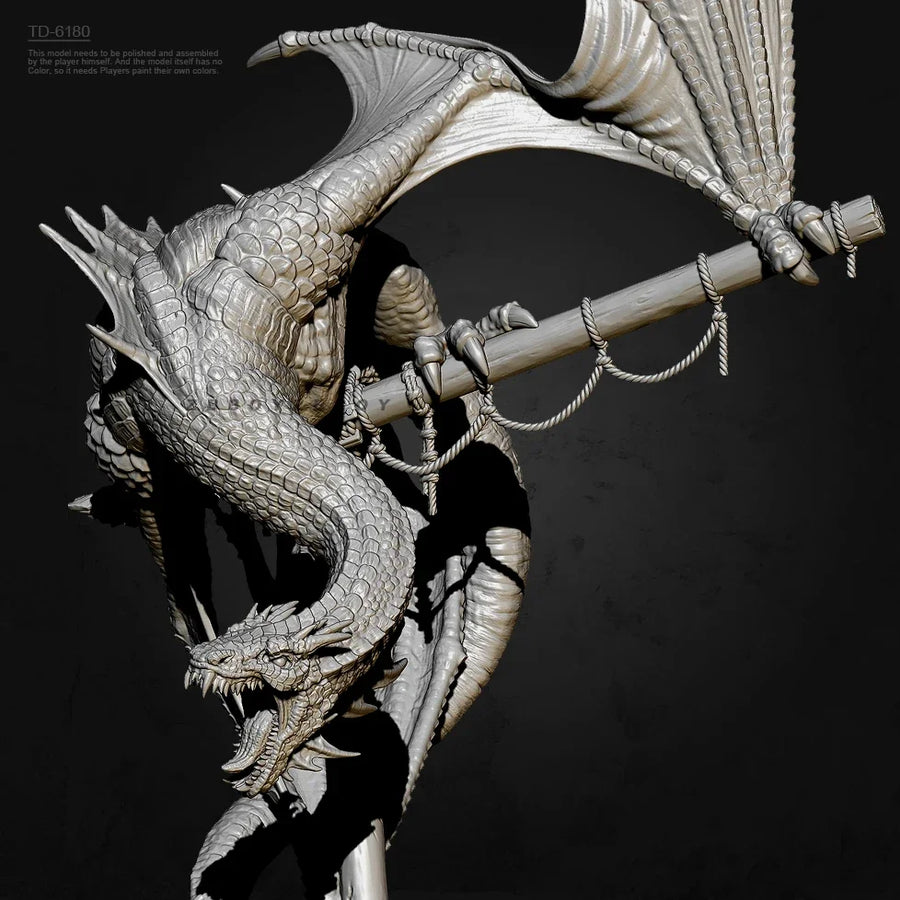 H90Mm 120Mm 150Mm Resin Model Kits Figure Colorless and Self-Assembled Dragon（3D Printing ） TD-6180/3D