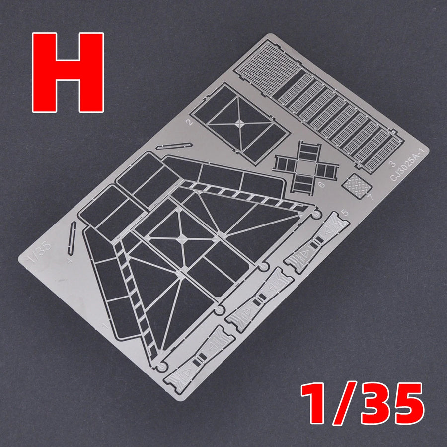 1/35 Photo Eatch Scale Model Kit Maintenance Ladders Climbing Ladder Platform Ottoman Warning Signs Sand Table Diorama Models