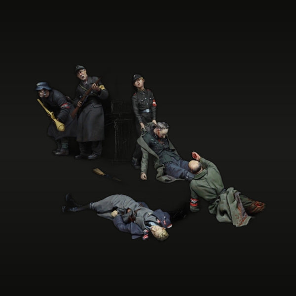 WWII Mixed Forces Casualty Evacuation Diorama 1/35 Resin Figure Set
