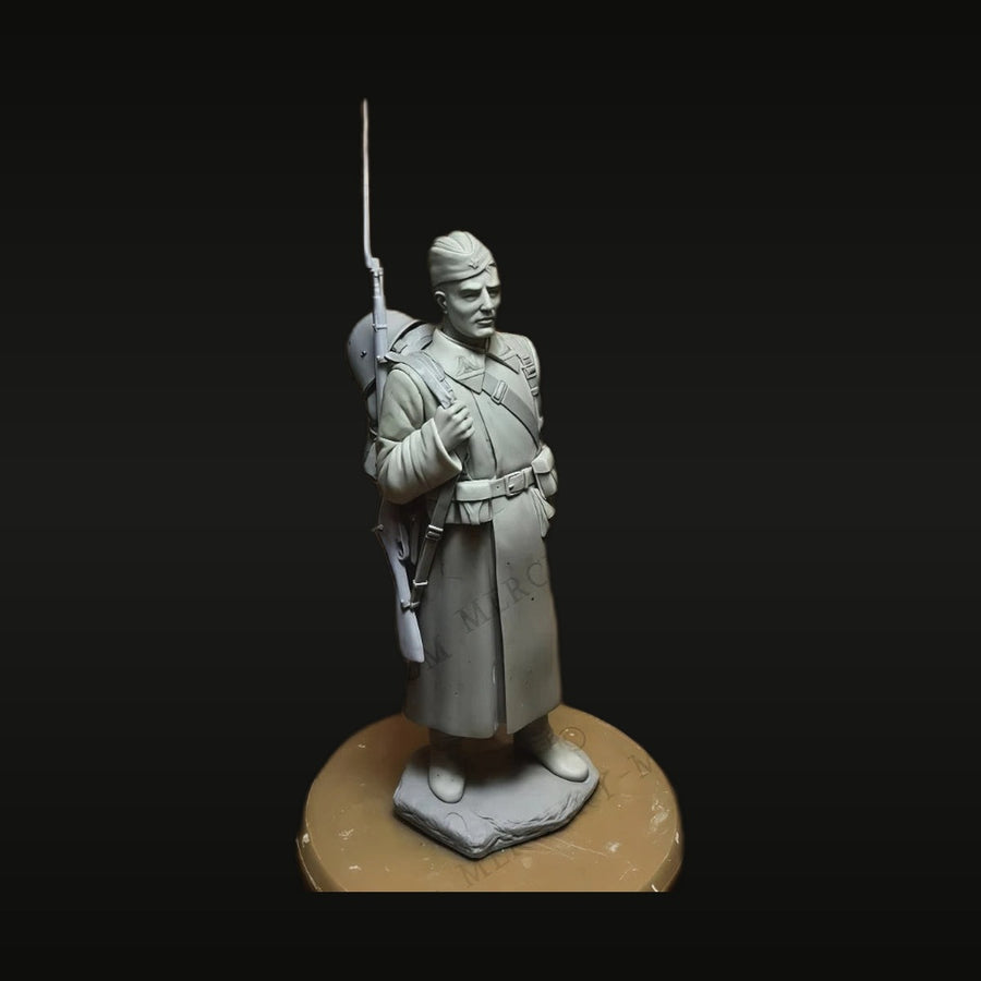 Soviet Red Army Corporal 1941-1942 75mm Resin Figure Kit - unpainted resin model kit