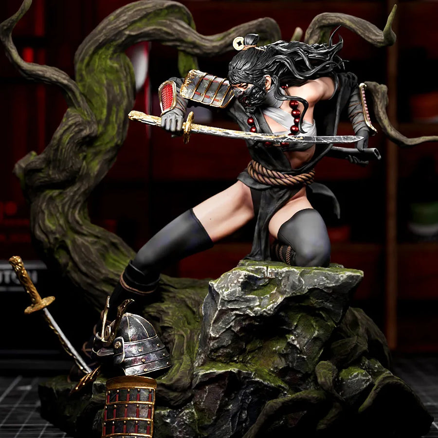 Fantasy Female Ninja Warrior Figure with Scimitar 55mm Resin Kit - resin model view 2