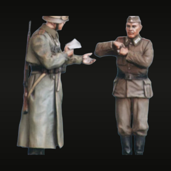 WWII German Officers Document Exchange 1/35 Resin Figure Kit