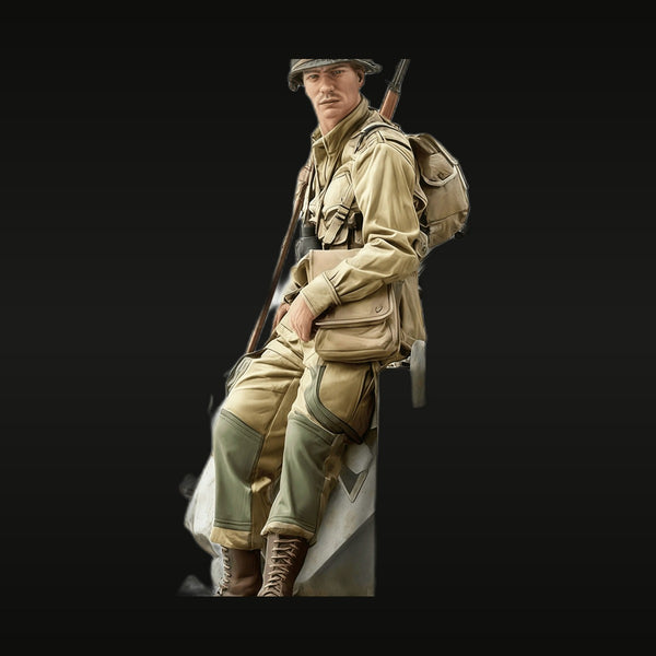 WWII US Army Rifleman with M1 Garand 1/16 Resin Figure Kit