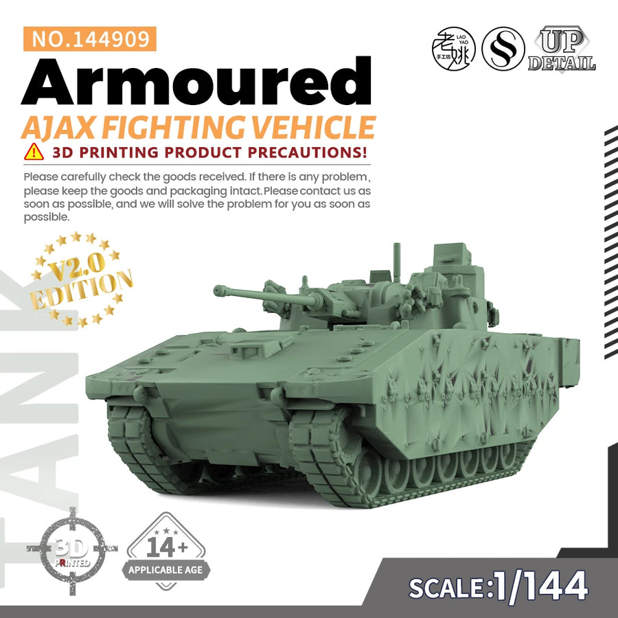 1/144 1/200 1/350 1/700  SS909 Military Model Kit Ajax Armoured Fighting Vehicle Miniature Static War Games