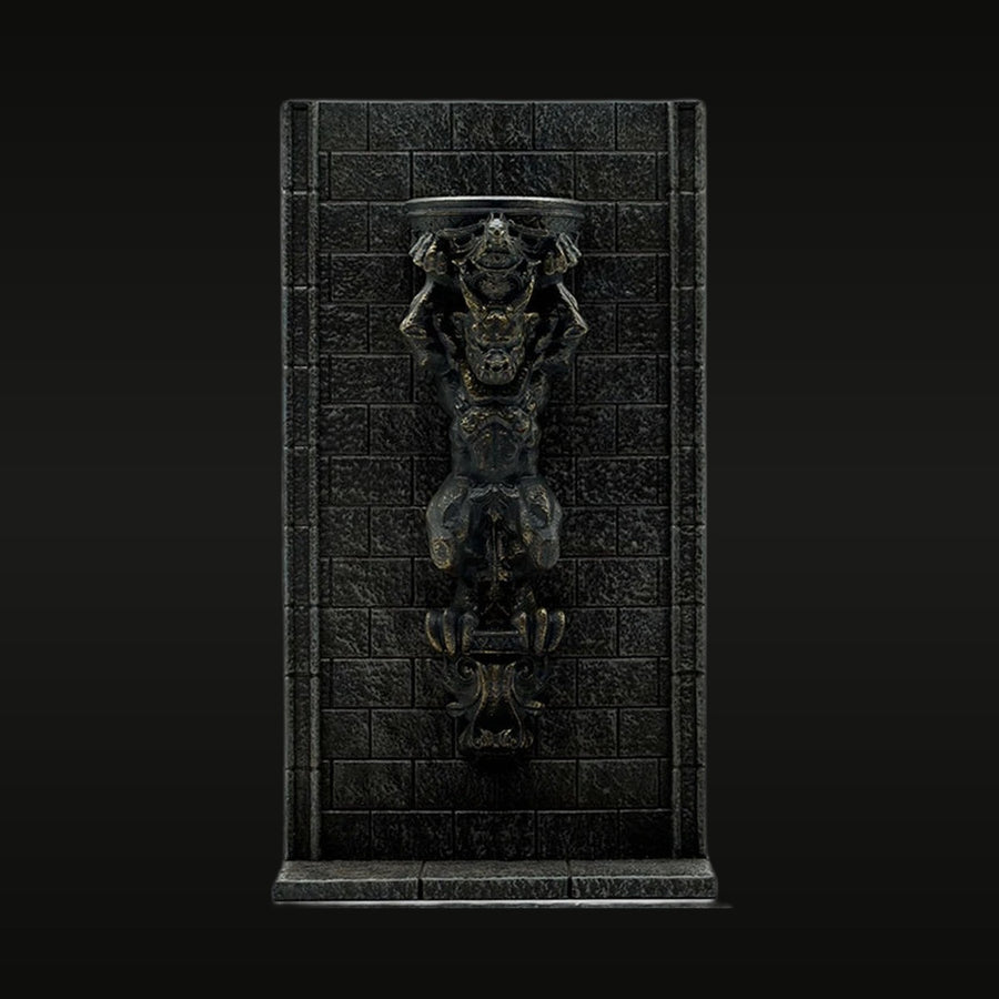 Gothic Demon Relief Stone Wall Diorama Base 1/35 Resin Terrain Kit - unpainted resin model kit