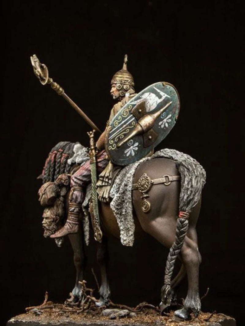 Ancient Greek Hellenistic Commander on War Elephant 75mm Resin Figure Kit - resin model view 3