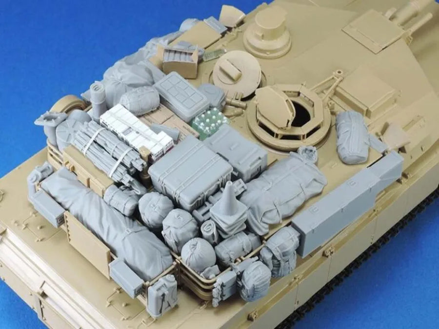 1/35 Scale Die-Cast Resin Model Assembled Kit M1A1/A2 Tank Stowage Set (No Tank) Unassembled and Unpainted