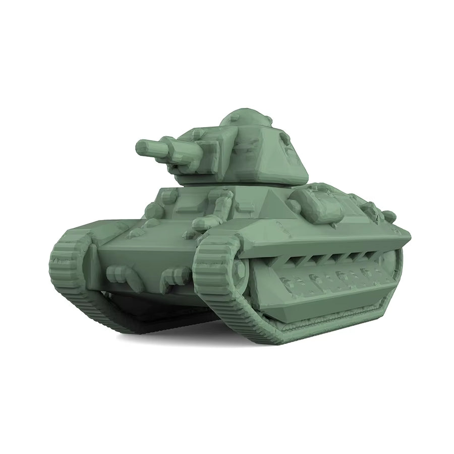 WWII French Medium Tank (SOMUA S35/Hotchkiss) 1/200 Resin Vehicle Kit - resin model view 2