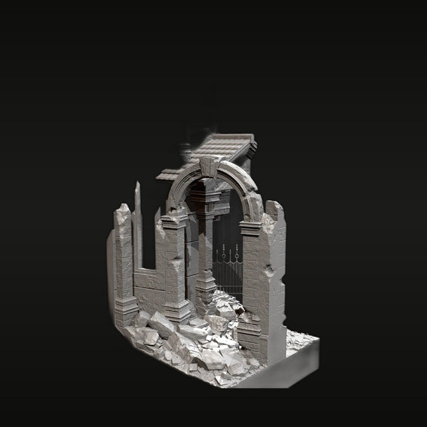 Street Fighting Downstairs Clock Tower 1/35 Resin Diorama Kit