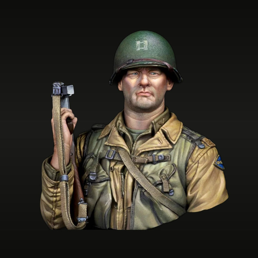 WWII US Army Soldier Normandy 1944 1/10 Resin Bust - unpainted resin model kit