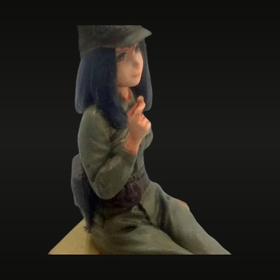WWII Soviet Female Soldier Seated Contemplative 1/35 Resin Figure Kit - unpainted resin model kit