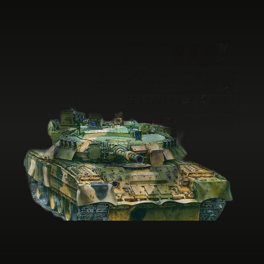 Soviet T-80U Main Battle Tank Weathered Camouflage 1/35 Resin Tank Kit - unpainted resin model kit