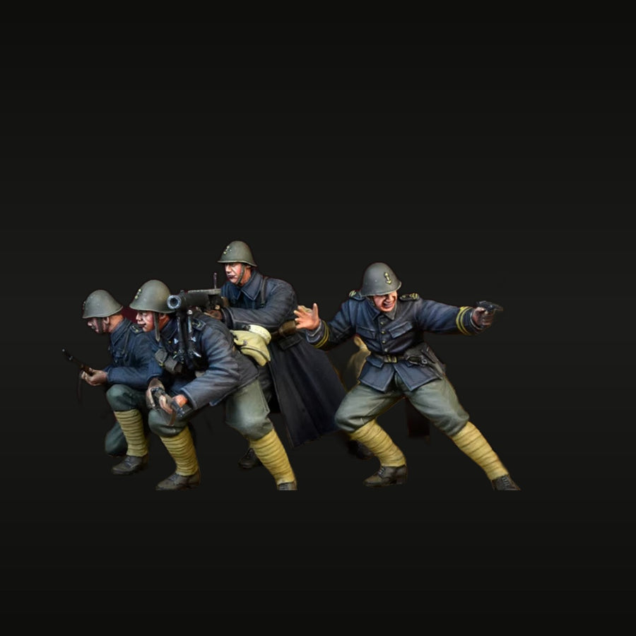 WWII Dutch Infantry Squad 1940 1/35 Resin Figure Set - unpainted resin model kit