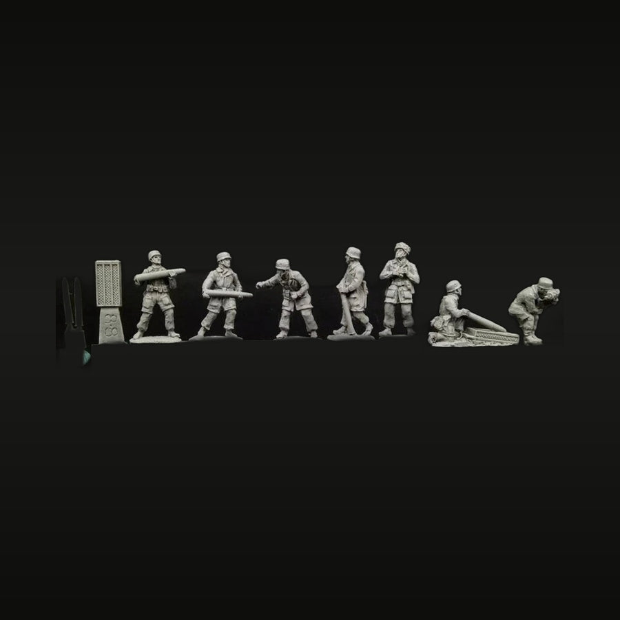 WWII German Fallschirmjäger Flak Gun Crew Set 1/72 Resin Figure Kit - unpainted resin model kit