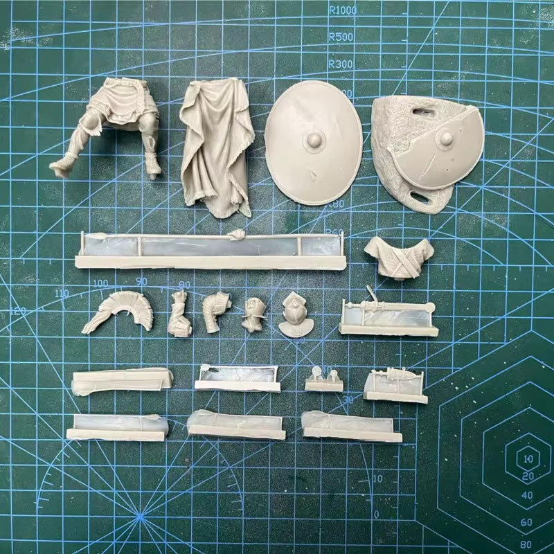 Roman Legionary Centurion Set Legio XXX Ulpia Victrix 54mm Resin Figure Kit - resin model view 2