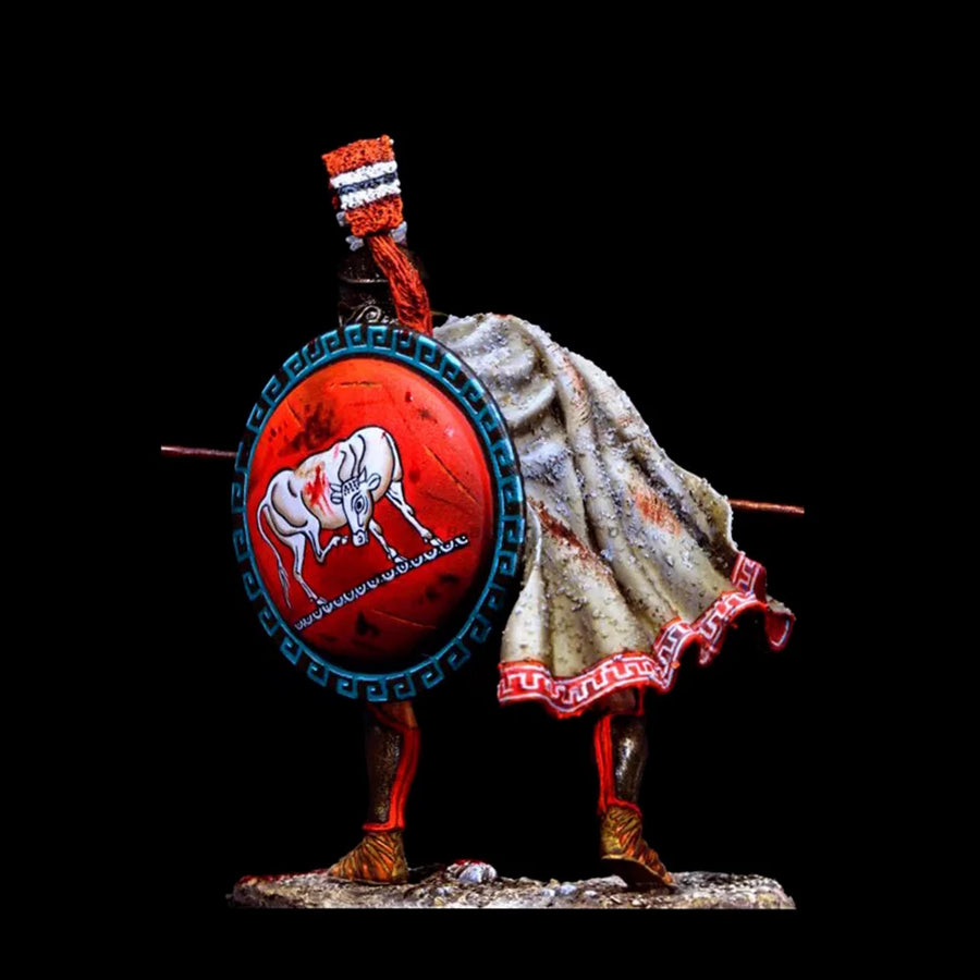 Ancient Greek Hoplite Warrior with Corinthian Helmet & Gorgoneion Cuirass 75mm Resin Figure Kit - resin model view 3