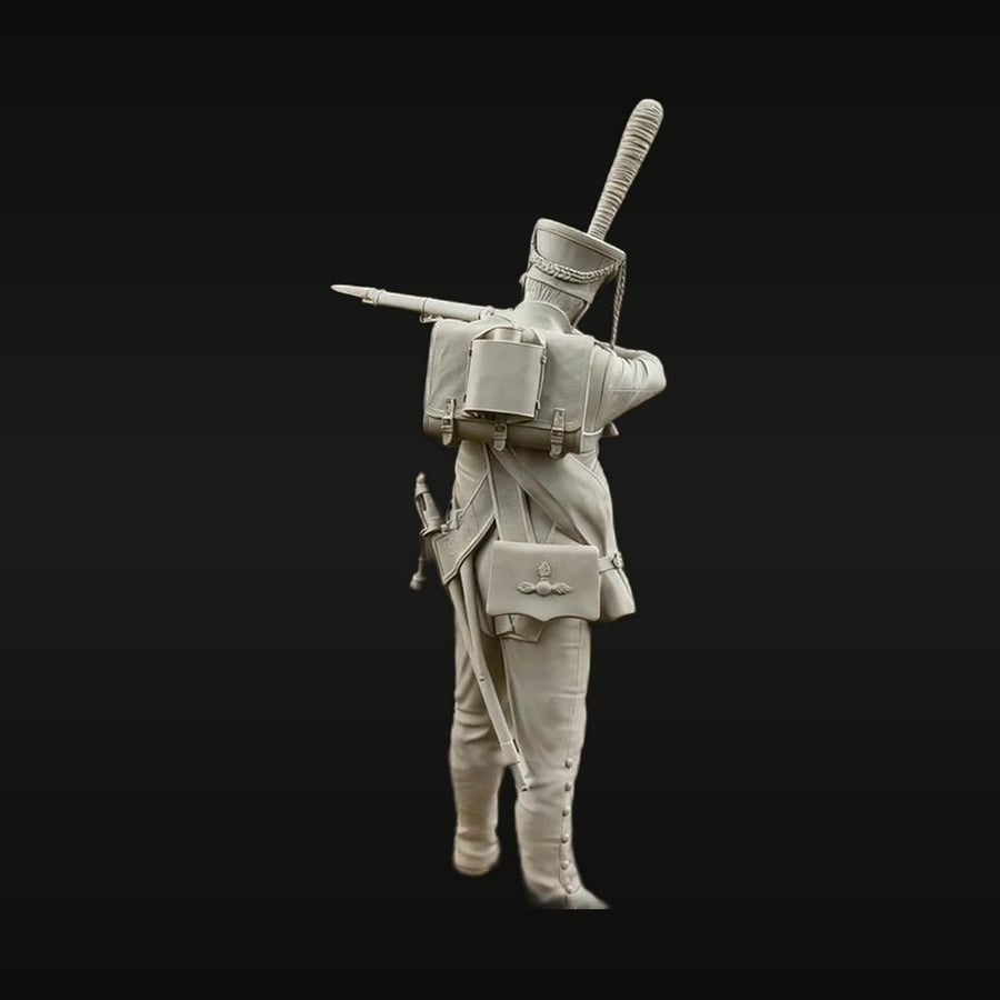 Napoleonic French Infantry Soldier with Shako 75mm Resin Figure Kit - unpainted resin model kit