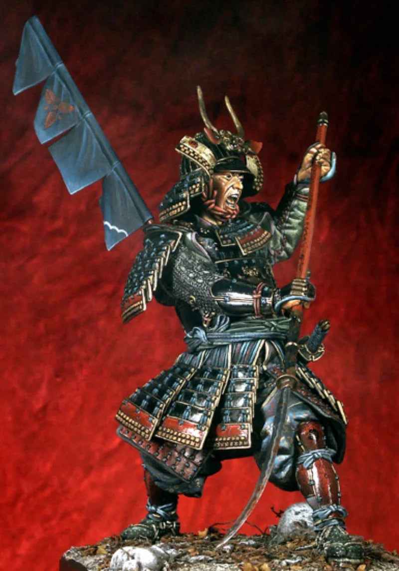 Ancient Japanese Samurai Daimyo Commander 90mm Resin Figure - resin model view 2