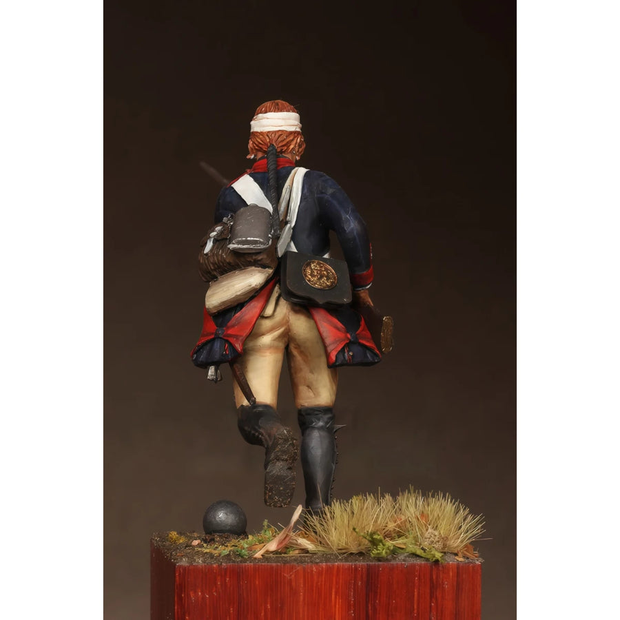 American Revolutionary War Continental Soldier with Bayonet 54mm Resin Figure Kit - resin model view 4