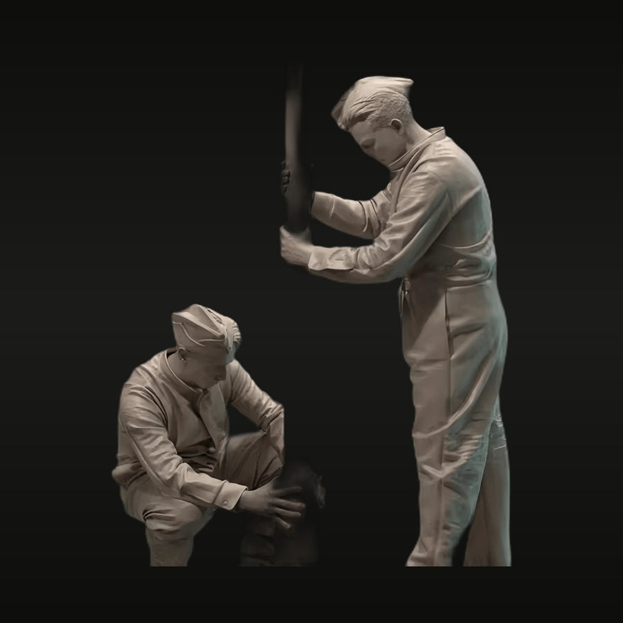 WWII RAF Aircrew Ground Personnel 1/24 Resin Figure Kit - unpainted resin model kit