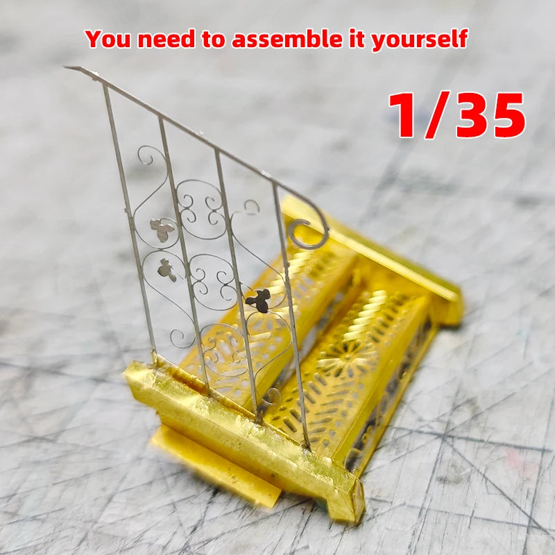 PE Photo Eatch Assembly Architectural Model Sand Table Staircase Stairway Stair Handrail Diorama Scale Model Kit 1/35
