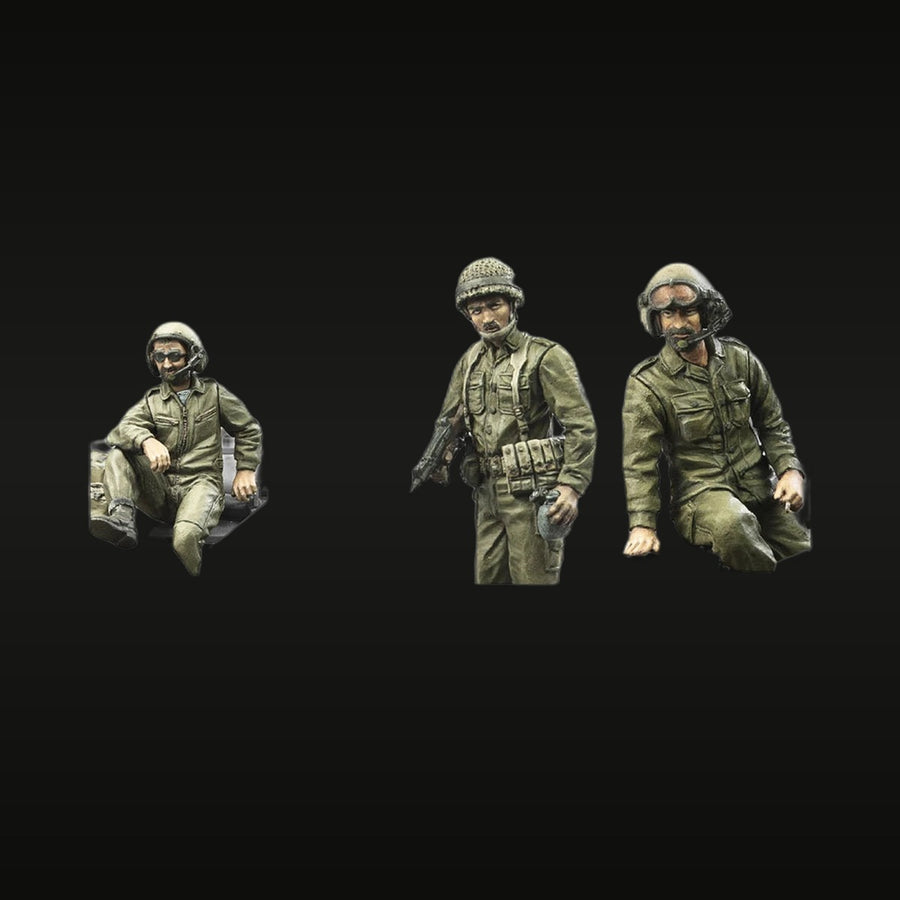 WWII US Army Infantry Set with M1 Garand 1/35 Resin Figure Kit - unpainted resin model kit