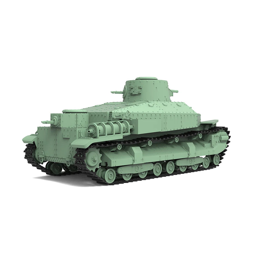 WWII Soviet T-28 Medium Tank 1/56 Resin Vehicle Kit - resin model view 4