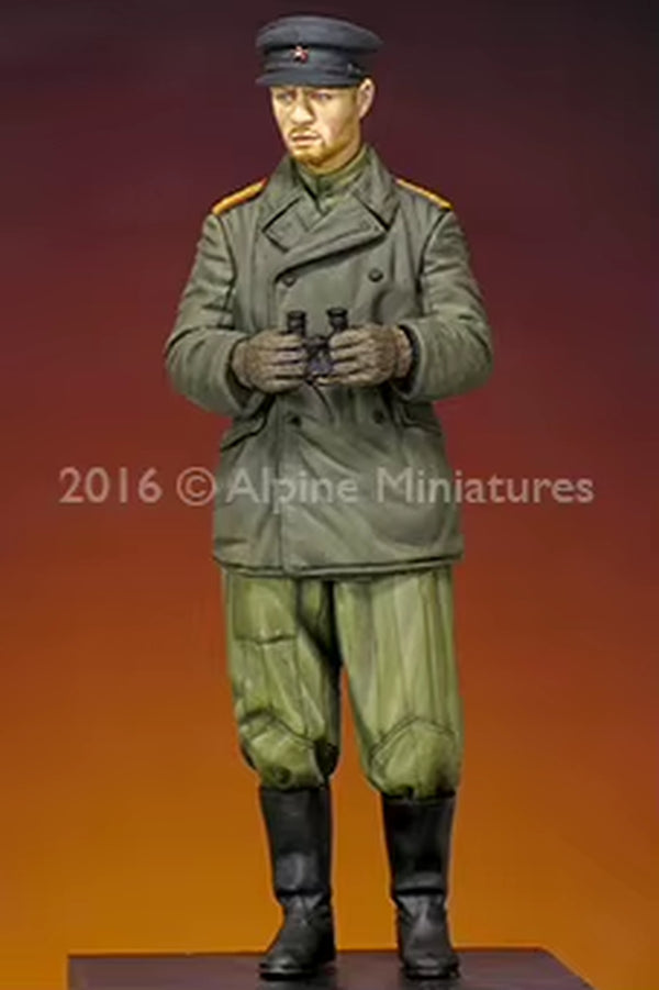 WWII Soviet Officer with Binoculars 1/35 Resin Figure Kit