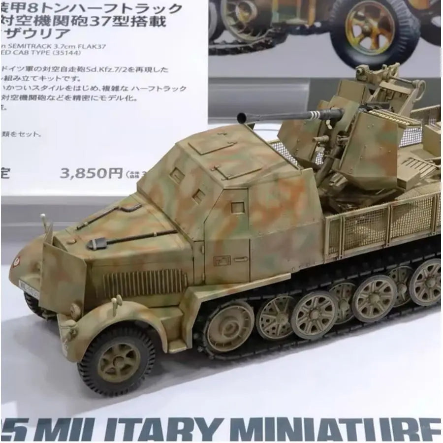 Tamiya 35144 1/35 8Ton Semi Track 3.7Cm Flak 37 Sd.Kfz.7/2 Armored Cab Type Kit