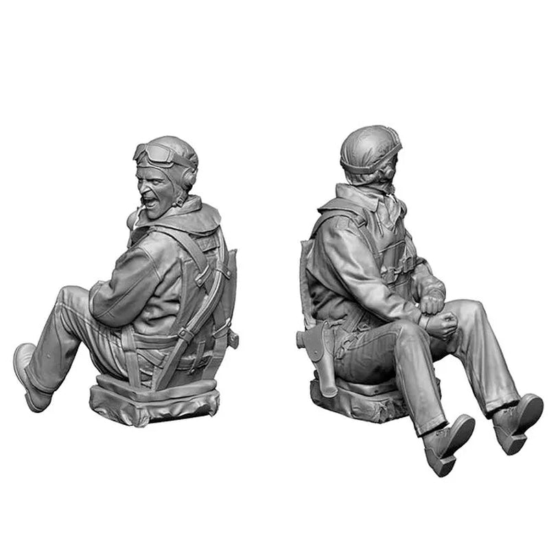 WWII American Paratrooper Jumping Set 1/32 Resin Figure Kit - resin model view 4