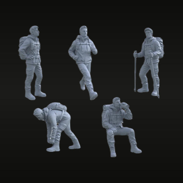Modern Special Forces 5-Figure Set 1/72 Scale Resin Kit