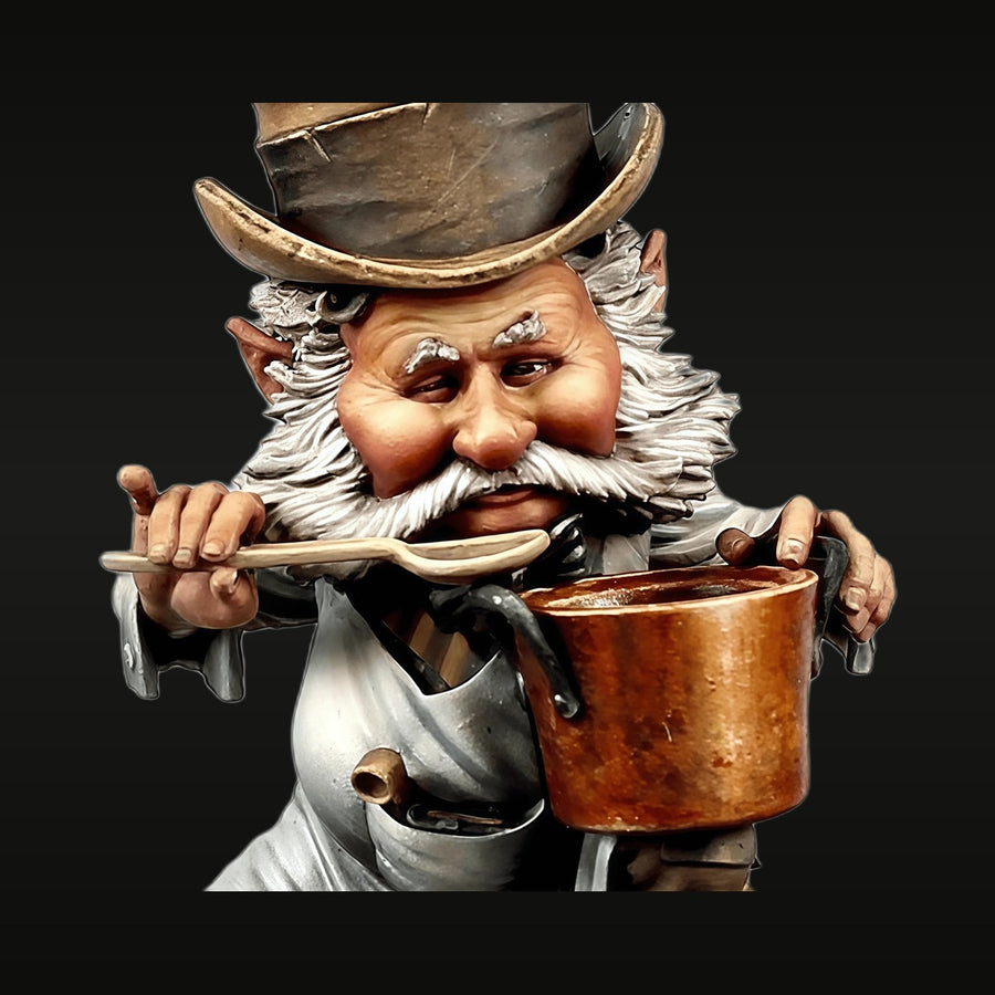 Steampunk Male Chef Bust with Top Hat 1/32 Resin Bust Kit - unpainted resin model kit