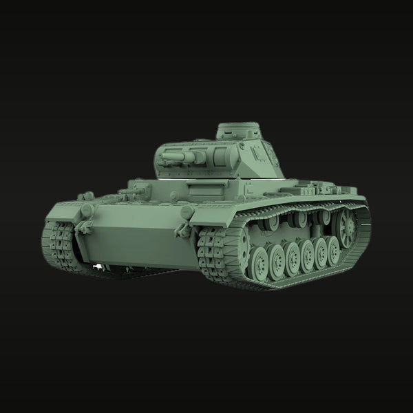 WWII German Panzer III Medium Tank 1/87 Resin Vehicle Kit