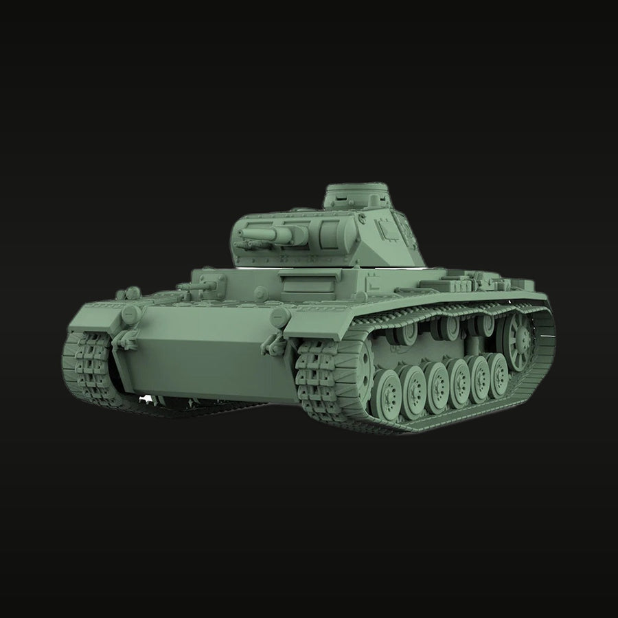 WWII German Panzer III Medium Tank 1/87 Resin Vehicle Kit - unpainted resin model kit