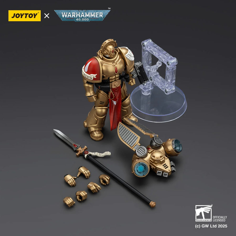 JOYTOY Warhammer 40K 1/18 Scale Blood Angels Sanguinary Guard with Pistol and Encarmine Blade 12.3Cm Action Figure Model Dolls
